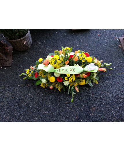 gerbe de deuil colorée