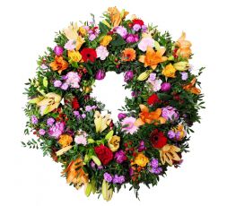 Couronne de deuil harmonie des couleurs