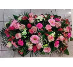 Composition de deuil rose