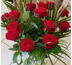 Déclaration d'amour Roses rouges longues tiges 