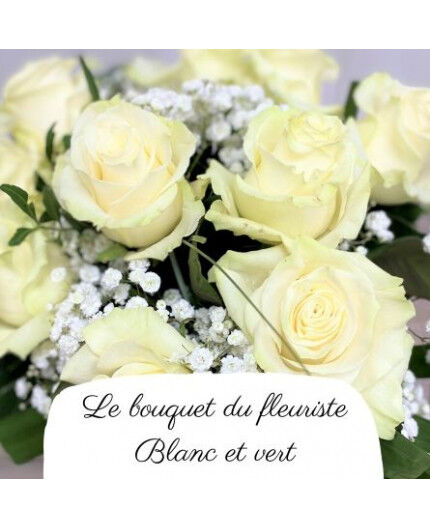 Bouquet du fleuriste - Blanc et Vert Bouquet du fleuriste - Blanc et Vert