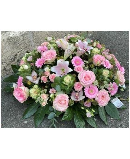 Coussin rond couleurs rose 