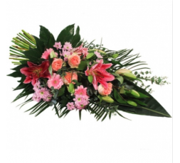 Gerbe de Deuil Lys Rose