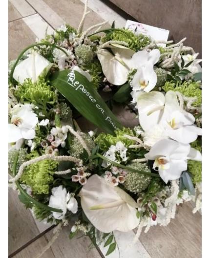 Couronne de deuil - Orchidées