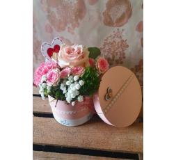 Petite boîte d'amour rose
