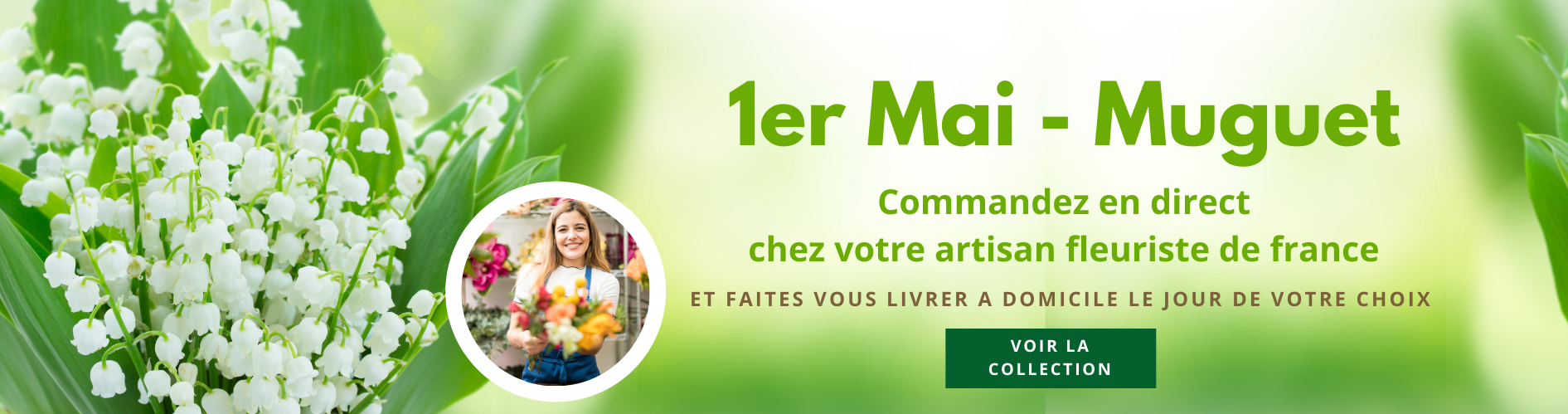 Offrez un brin de bonheur - livraison de fleurs - muguet